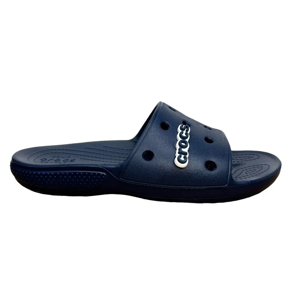 Crocs Womens Slide Sandals Size 9 Navy Water‎ Friendly Lightweight & Comfortable